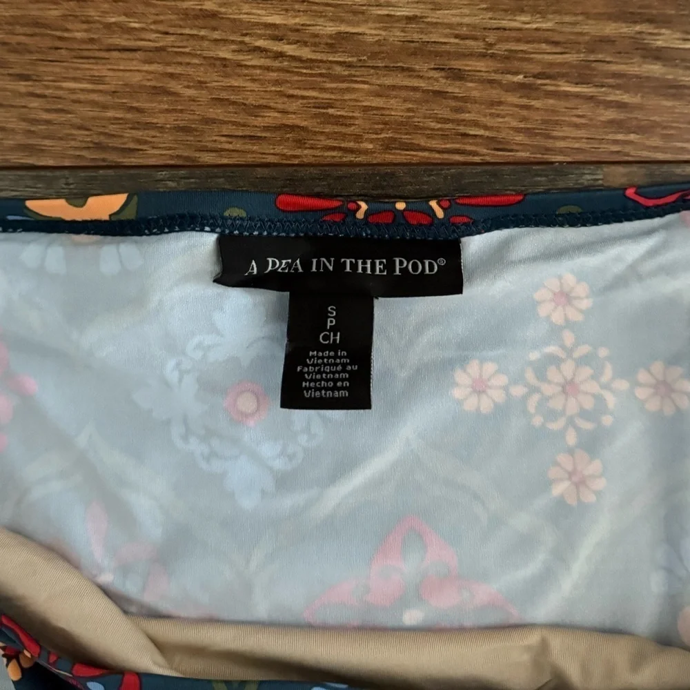 NWT A Pea In The Pod Mosaic Tile Print Maternity Tankini Swimsuit